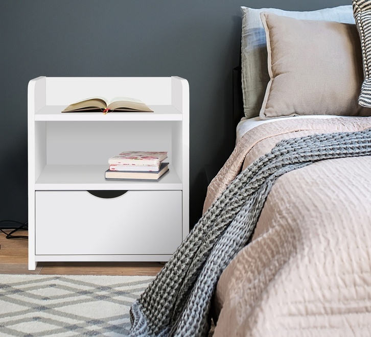 Api Ronjo Set of 2 Ronjo White Bedside Tables | Bedside Tables