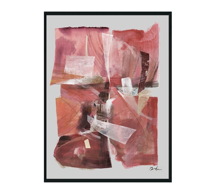 Ruby Abstract Red Canvas Wall Art | Wall Decor