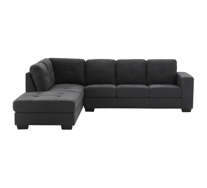 Tivoli 5 Seater Charcoal Modular Sofa with Left Chaise