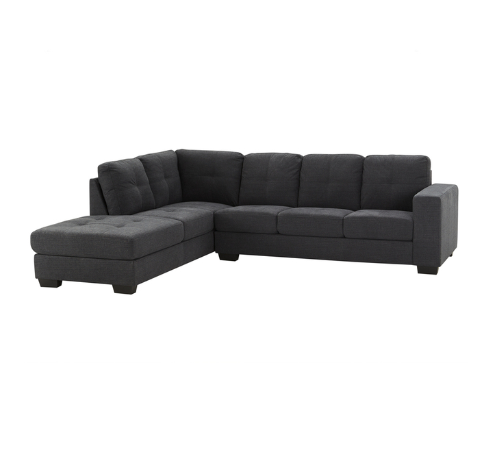 Tivoli 5 Seater Charcoal Modular Sofa with Left Chaise