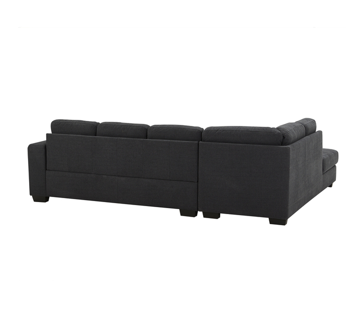 Tivoli 5 Seater Charcoal Modular Sofa with Left Chaise