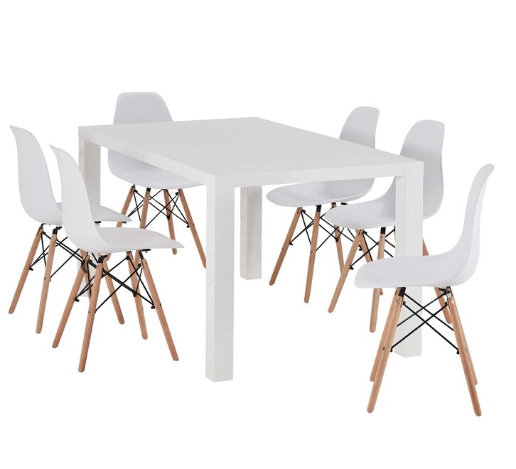 Verona 6 Seater Dining Set With Replica Eames Chairs | Verona