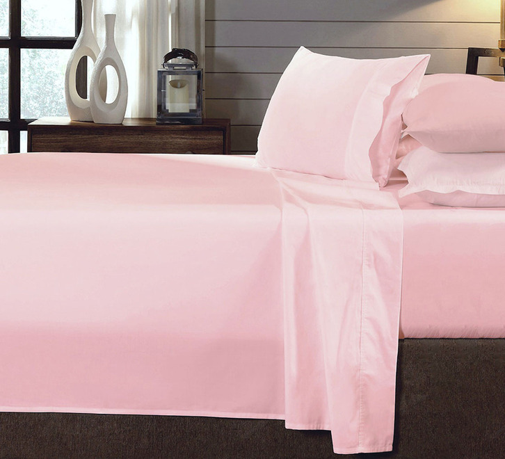 DVALA Sheet set, light pink, Queen - IKEA