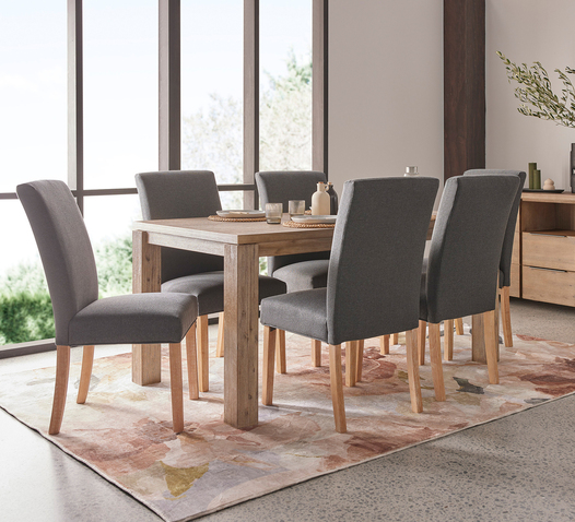 TORONTO DINING SET 7 PIECE WITH PARKER CHAIRS