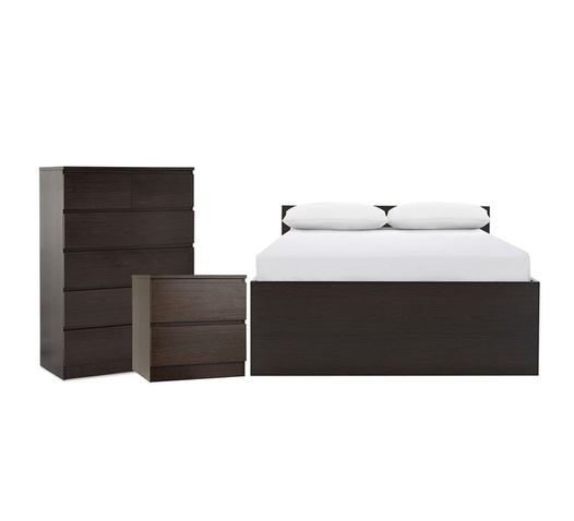 COMO BEDROOM PACKAGE DOUBLE MK3 BLACK BROWN