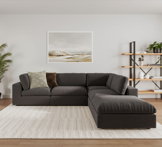 HARMONY MK2 4 SEATER MODULAR SOFA WITH OTTOMAN