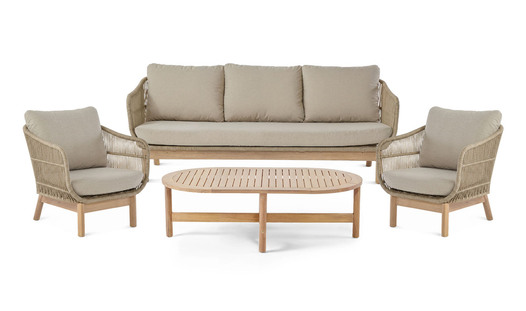 NOOSA 4 PIECE OUTDOOR LOUNGE SET