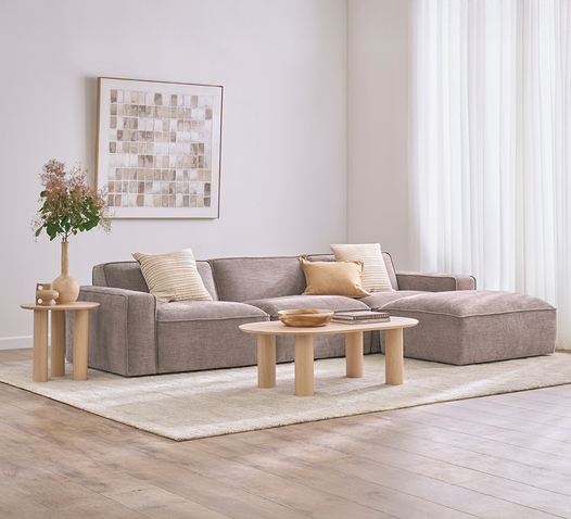 SOFTY 3 SEATER MODULAR SOFA WITH OTTOMAN