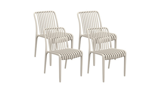 SOLARO 4 PIECE CHAIR ARMLESS BUNDLE