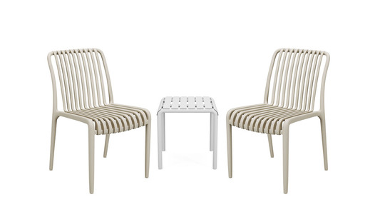 SOLARO 3 PIECE PATIO SET WITH SOLARO CHAIR ARMLESS